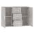 Servantă, gri beton, 91x29,5x65 cm, lemn prelucrat GartenMobel Dekor