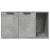 Cutie litieră pisici gri beton 80x50x45 cm lemn prelucrat GartenMobel Dekor