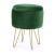 Taburet, rotund, cu spatiu depozitare, catifea, verde, max 90 kg, 35x35x45 cm, Lilli GartenVIP DiyLine