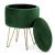 Taburet, rotund, cu spatiu depozitare, catifea, verde, max 90 kg, 35x35x45 cm, Lilli GartenVIP DiyLine