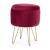 Taburet, rotund, cu spatiu depozitare, catifea, rosu, max 90 kg, 35x35x45 cm, Lili GartenVIP DiyLine