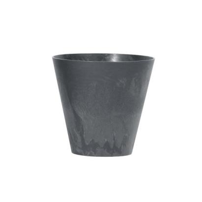 Ghiveci decorativ de flori, rotund, antracit, 7 L, 25x23.3 cm, Tubus Beton GartenVIP DiyLine