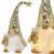 Decoratiune Craciun, pitic, LED, auriu si alb, 18x47 cm, Jumi GartenVIP DiyLine