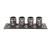 Suport 4 lumanari, model HOME, lemn si pietre naturale, negru, 39x12.5x10 cm, Magic Home GartenVIP DiyLine