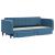 Pat de zi cu extensie și sertare, albastru, 80x200 cm, catifea GartenMobel Dekor