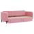 Pat de zi cu extensie și sertare, roz, 80x200 cm, catifea GartenMobel Dekor