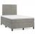 Pat box spring cu saltea, gri deschis, 120x200 cm, catifea GartenMobel Dekor