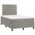 Pat box spring cu saltea, gri deschis, 120x200 cm, catifea GartenMobel Dekor