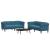 Set canapea 2 piese, albastru, catifea GartenMobel Dekor