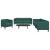 Set canapele, 3 piese, verde închis, material textil GartenMobel Dekor