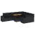 Set canapele de grădină cu perne, 10 piese, negru, poliratan GartenMobel Dekor