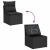 Set canapele de grădină cu perne, 10 piese, negru, poliratan GartenMobel Dekor