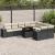 Set canapele de grădină cu perne, 10 piese, negru, poliratan GartenMobel Dekor