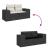 Set canapele de grădină cu perne, 10 piese, negru, poliratan GartenMobel Dekor