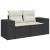 Set canapele de grădină cu perne, 10 piese, negru, poliratan GartenMobel Dekor
