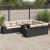 Set canapele de grădină cu perne, 10 piese, negru, poliratan GartenMobel Dekor
