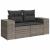 Set mobilier de grădină cu perne, 10 piese, gri, poliratan GartenMobel Dekor