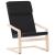 Scaun de relaxare din material negru GartenMobel Dekor