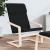 Scaun de relaxare din material negru GartenMobel Dekor
