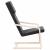 Scaun de relaxare din material negru GartenMobel Dekor