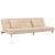 Canapea extensibilă cu 2 locuri, 2 perne, crem, textil GartenMobel Dekor