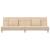 Canapea extensibilă cu 2 locuri, 2 perne, crem, textil GartenMobel Dekor