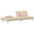 Canapea extensibilă cu 2 locuri, 2 perne, crem, textil GartenMobel Dekor