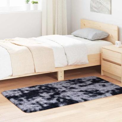 Covor Shaggy cu grădini înalte, gri închis, 80x150cm, poliester GartenMobel Dekor