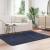 Covor shaggy cu pom mare bleumarin 120x170 cm poliester GartenMobel Dekor