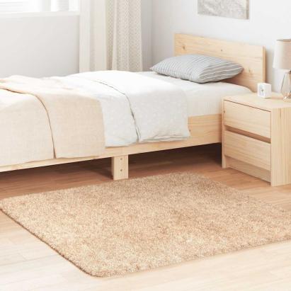 Covor Shaggy Bej 120x120 cm Poliester GartenMobel Dekor