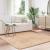 Covor Shaggy Bej 160x160 cm Poliester GartenMobel Dekor