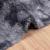 Covor shaggy cu grămadă mare gri închis 160x160 cm poliester GartenMobel Dekor