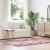 Covor Shaggy Roz praf 160x160 cm poliester GartenMobel Dekor