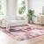 Covor Shaggy Roz praf 240x240 cm poliester GartenMobel Dekor