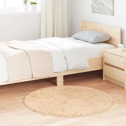 Covor Shaggy Bej 100x100 cm Poliester GartenMobel Dekor