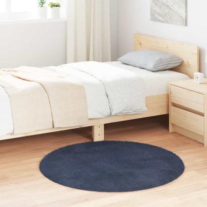 Covor shaggy cu pom înalt bleumarin 100x100 cm poliester GartenMobel Dekor