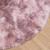 Covor Shaggy Roz praf 120x120 cm poliester GartenMobel Dekor