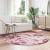 Covor Shaggy Roz praf 160x160 cm poliester GartenMobel Dekor