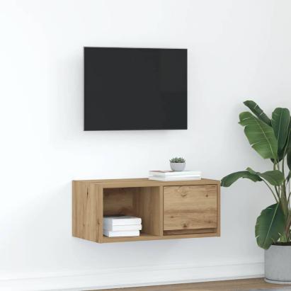 Dulap TV Artisan Stejar 60x31x25,5 cm Lemn prelucrat GartenMobel Dekor