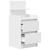 Noptiere cu 2 sertare 2 buc Alb 38x34x80 cm GartenMobel Dekor