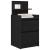 Noptiera cu 2 sertare Negru 38x34x80 cm GartenMobel Dekor