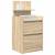 Noptiera cu 2 sertare Stejar Sonoma 38x34x80 cm GartenMobel Dekor