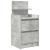 Noptiera cu 2 sertare gri beton 38x34x80 cm GartenMobel Dekor