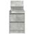 Noptiera cu 2 sertare gri beton 38x34x80 cm GartenMobel Dekor