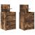 Noptiere cu 2 sertare 2 buc Stejar afumat 38x34x80 cm GartenMobel Dekor