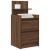 Noptiere cu 2 sertare 2 buc Stejar maro 38x34x80 cm GartenMobel Dekor