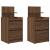 Noptiere cu 2 sertare 2 buc Stejar maro 38x34x80 cm GartenMobel Dekor