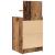 Noptiere cu 2 sertare 2 buc Lemn vechi 38x34x80 cm GartenMobel Dekor