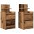 Noptiere cu 2 sertare 2 buc Lemn vechi 38x34x80 cm GartenMobel Dekor