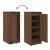 Dulap Pantofi Stejar maro 29,5x34x76 cm Lemn prelucrat GartenMobel Dekor